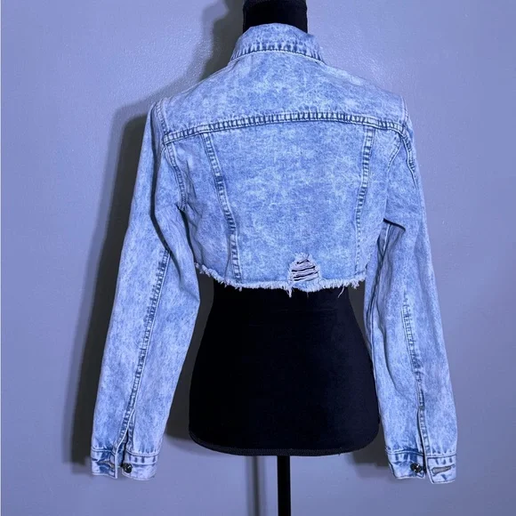 Light blue short denim jacket Size S - Picture 5 of 7